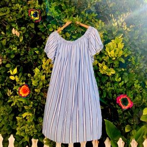 Off-the-shoulder Light Blue Dress